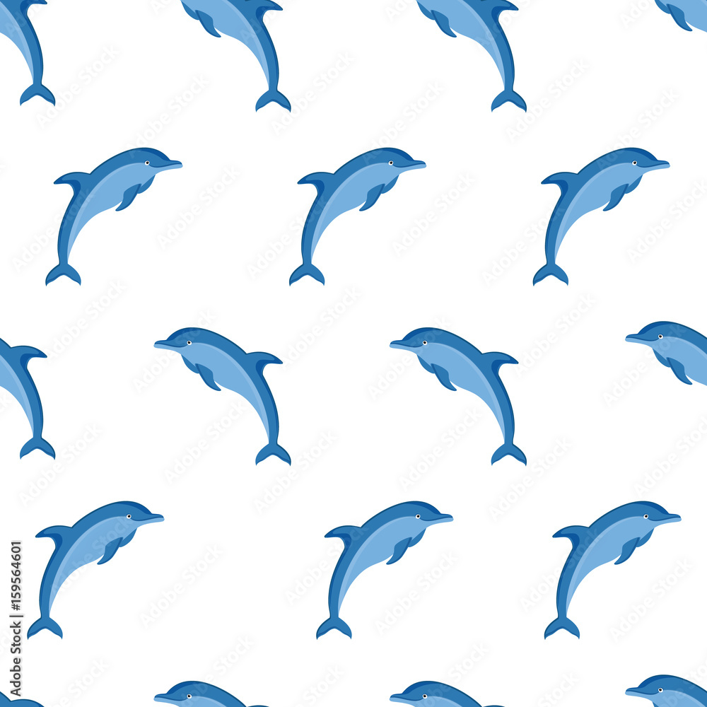 Obraz premium Dolphins seamless pattern