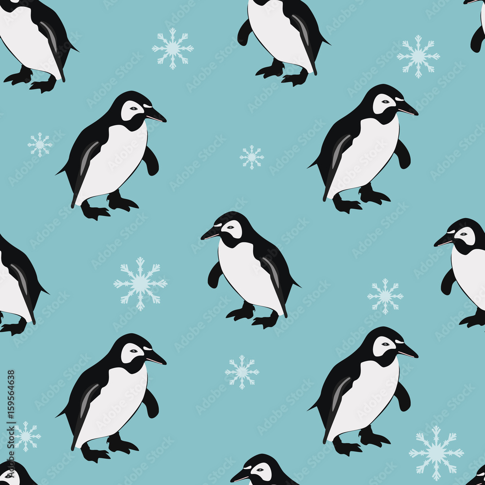 Obraz premium Penguin seamless pattern
