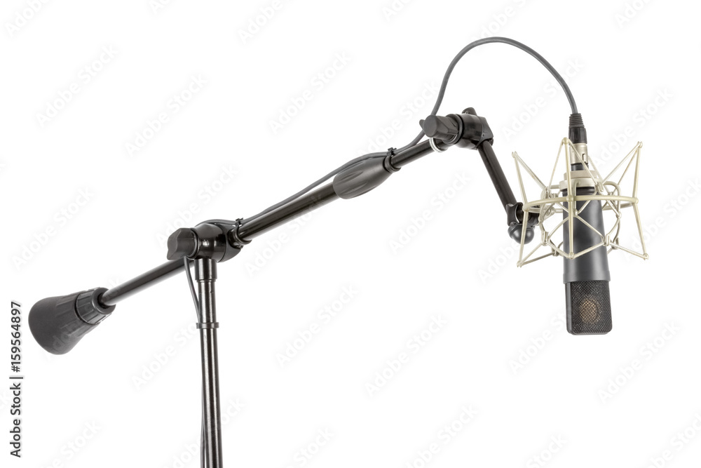 Naklejka premium Professional microphone on a stand
