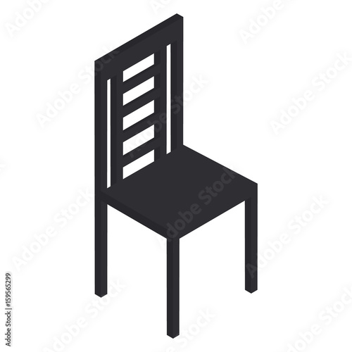 Isometric wooden chair