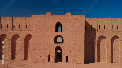 Exterior view to Al-Ukhaidir Fortress aka Abbasid palace of Ukhaider near Karbala, Iraq photo
