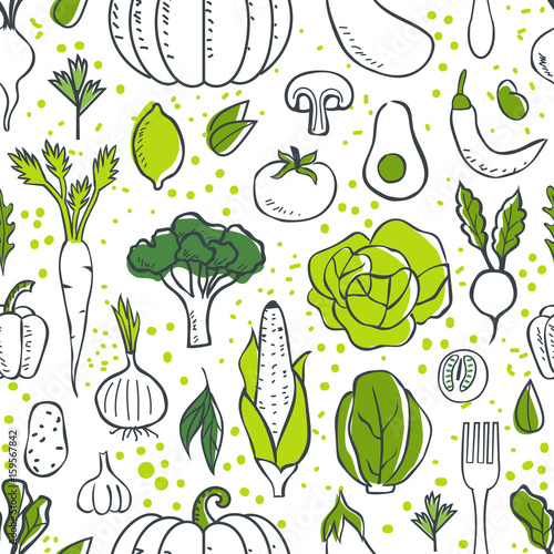 Fototapeta vegetables pattern