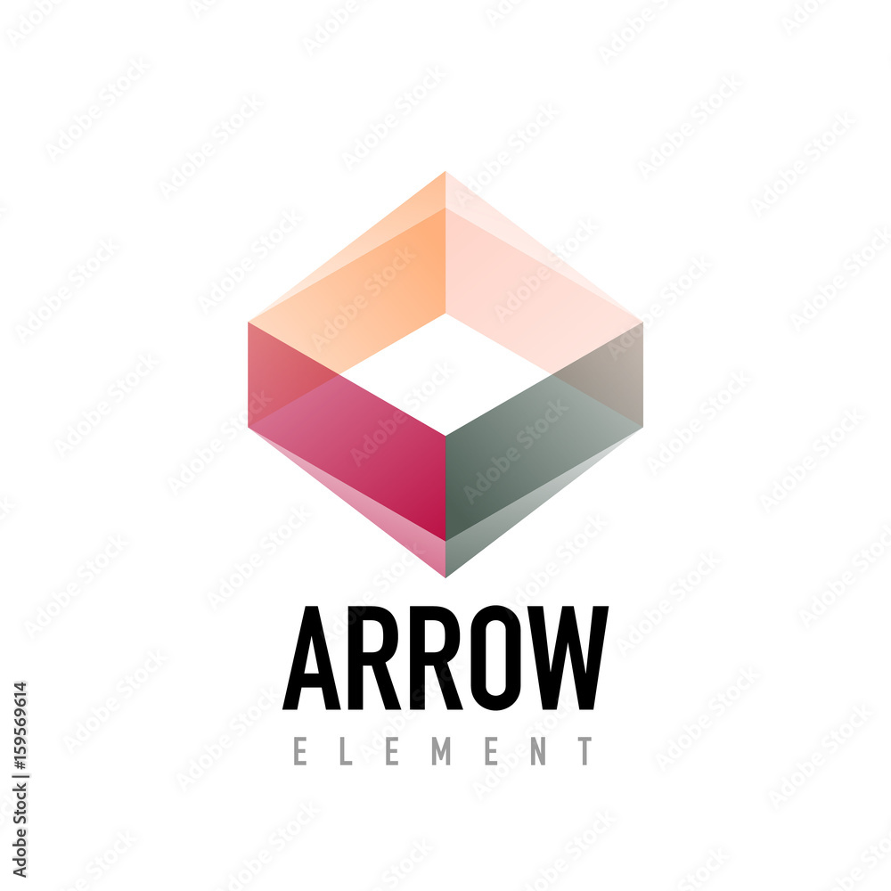 Vector arrow geometric design logo Vector arrow geometric design logo