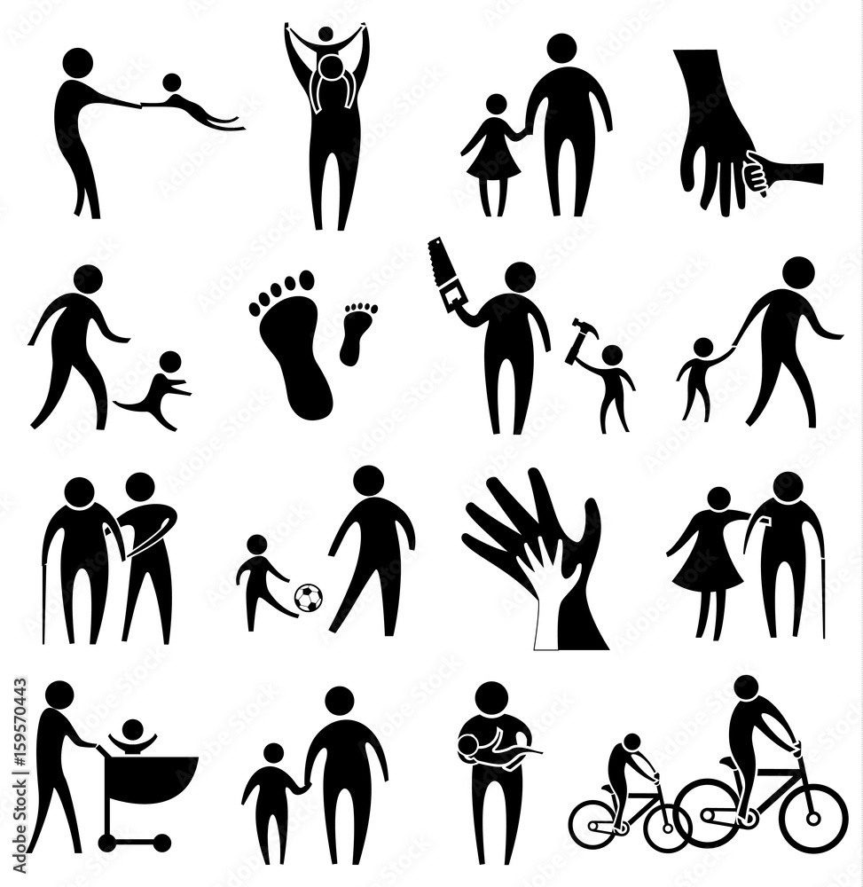 activity of father and child, father day concept activity of father and child, father day concept