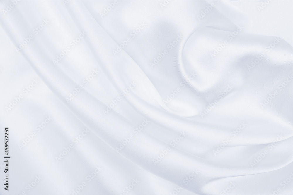 Naklejka premium Gładka elegancka szara jedwabna lub satynowa luksusowa tkanina jako tło ślubne. Luksusowy projekt tła
