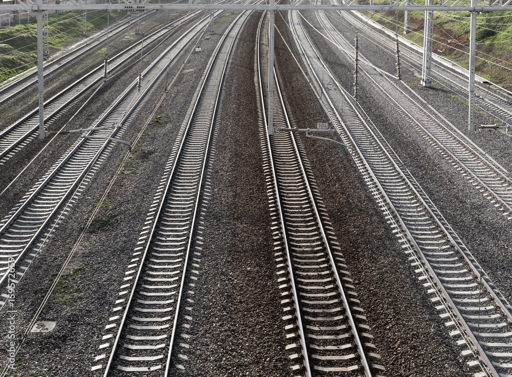 Railroad track perspective