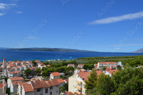city and ocean view at croatian coastline © christian