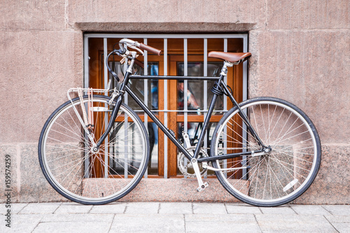 Photo of bicycle at window