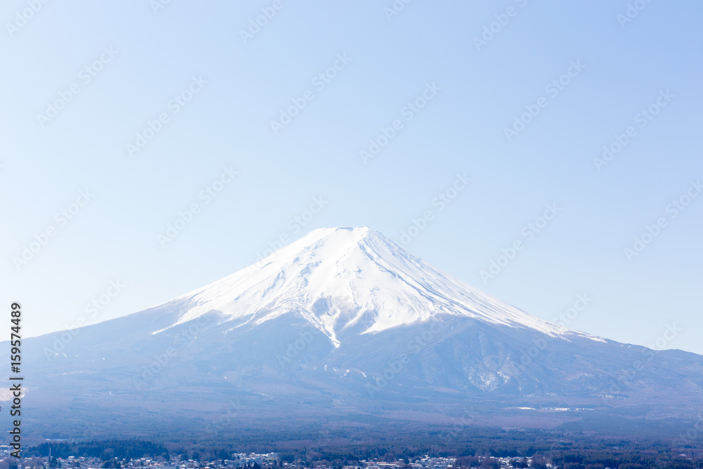 Fuji mountain with blue sky in the morning Fuji mountain with blue sky in the morning