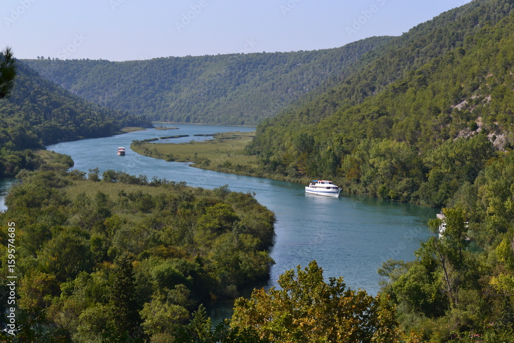 lake and river in Krka National Park lake and river in Krka National Park