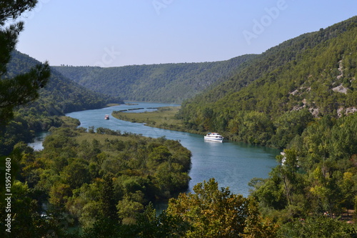 lake and river in Krka National Park
