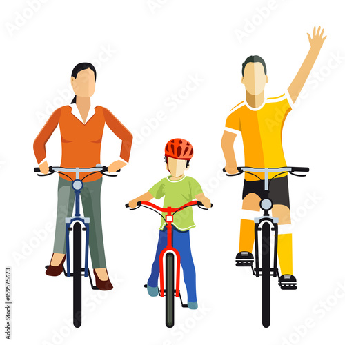 Fahrradfahren mit Familie