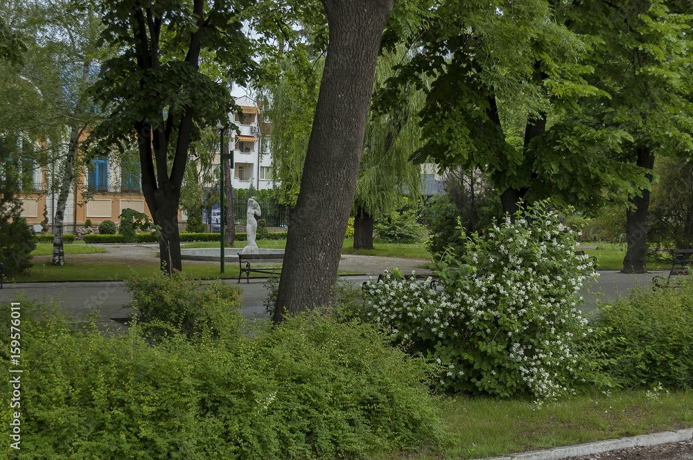 Public gardens in Vidin town along river Danube, Bulgaria, Europe Public gardens in Vidin town along river Danube, Bulgaria, Europe
