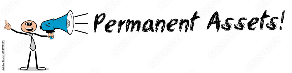 Permanent Assets! Mann mit Megafon Permanent Assets! Mann mit Megafon