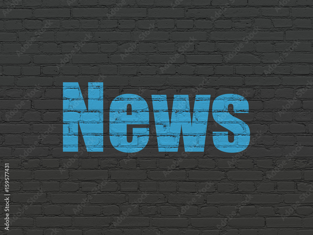 Fototapeta premium News concept: News on wall background