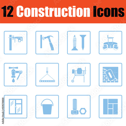 Construction icon set