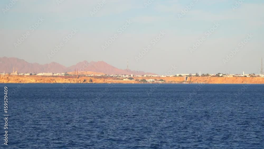 Buildings on a deserted beach. Red sea. Sinai peninsula Buildings on a deserted beach. Red sea. Sinai peninsula