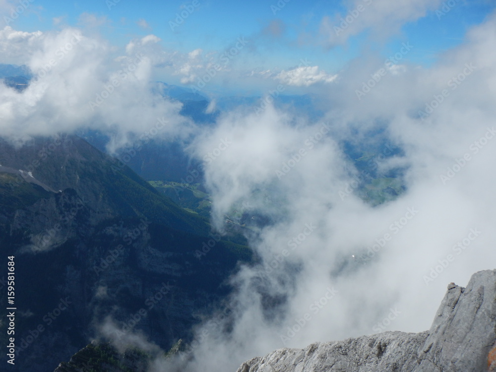 Fototapeta premium climbing mountain ridge watzmann in germany