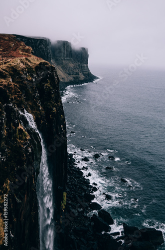 kilt rock landscape, scotland, waterfall photo