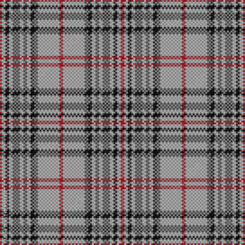 Rhombic seamless checkered pattern in grey and red