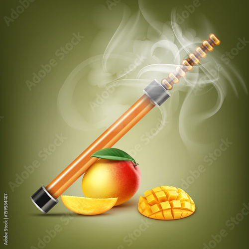 Electronic hookah with mango