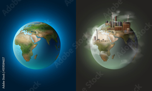Clean and polluted planets
