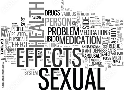 YOUR MEDS AND YOUR SEXUAL HEALTH TEXT WORD CLOUD CONCEPT