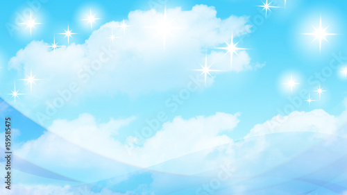 空 雲 背景素材 輝き