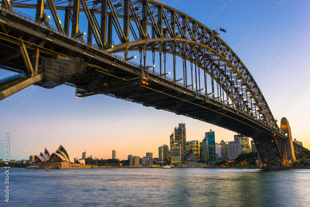 Fotografie Sydney Harbor Cityscape