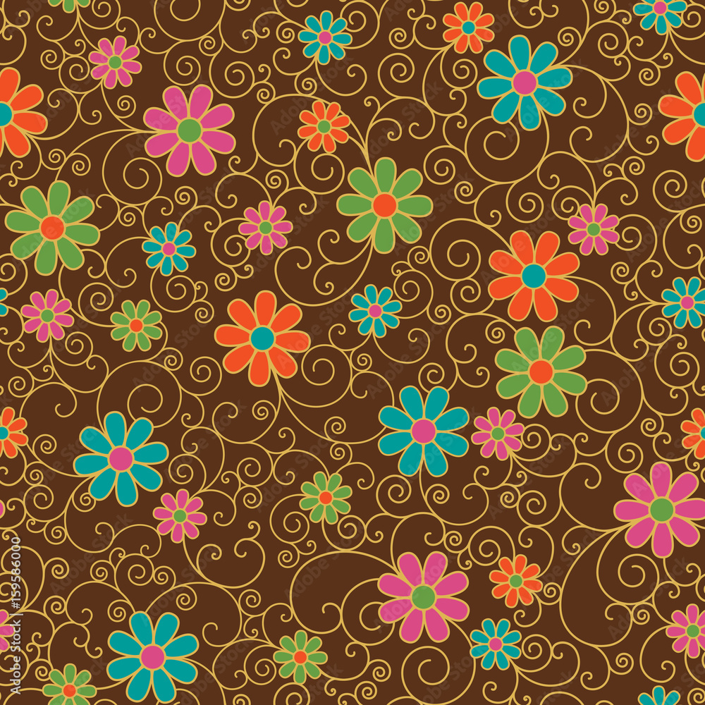 Retro Filigree Floral Pattern Retro Filigree Floral Pattern