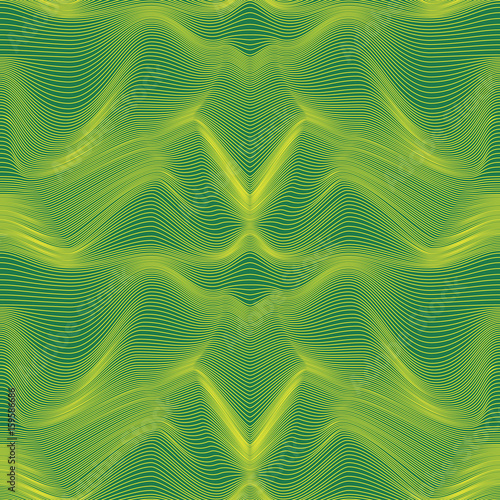 Abstract seamless pattern in green and yellow