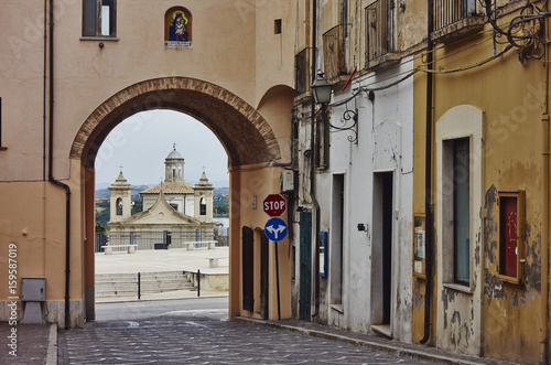 Road with archway, Pescara, Abruzzo, Italy photo