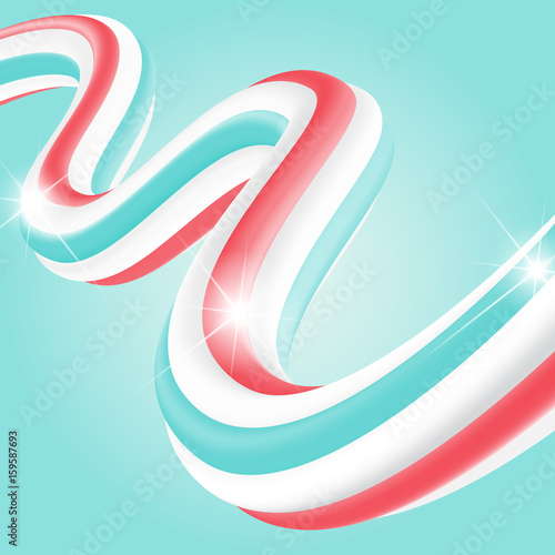 Multicolored squeezed toothpaste background