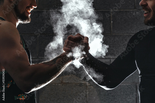 Young athlete practicing crossfit training photo