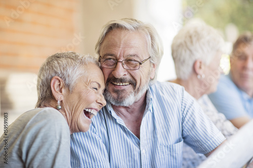 Portrait of senior couple having fun photo
