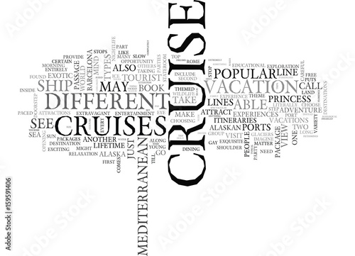 YIPPEE I SAID YES TO A CRUISE NOW WHERE SHOULD I GO AND WHY TEXT WORD CLOUD CONCEPT