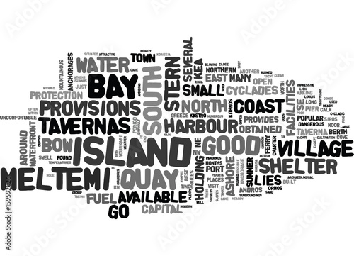 YACHT CHARTER IN THE NORTHERN CYCLADES TEXT WORD CLOUD CONCEPT