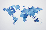 Watercolor World Map