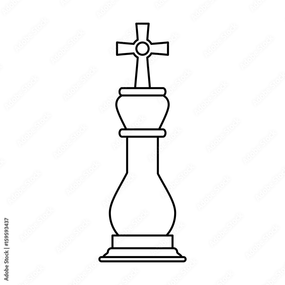 bishop chess icon image vector illustration design black line bishop chess icon image vector illustration design black line