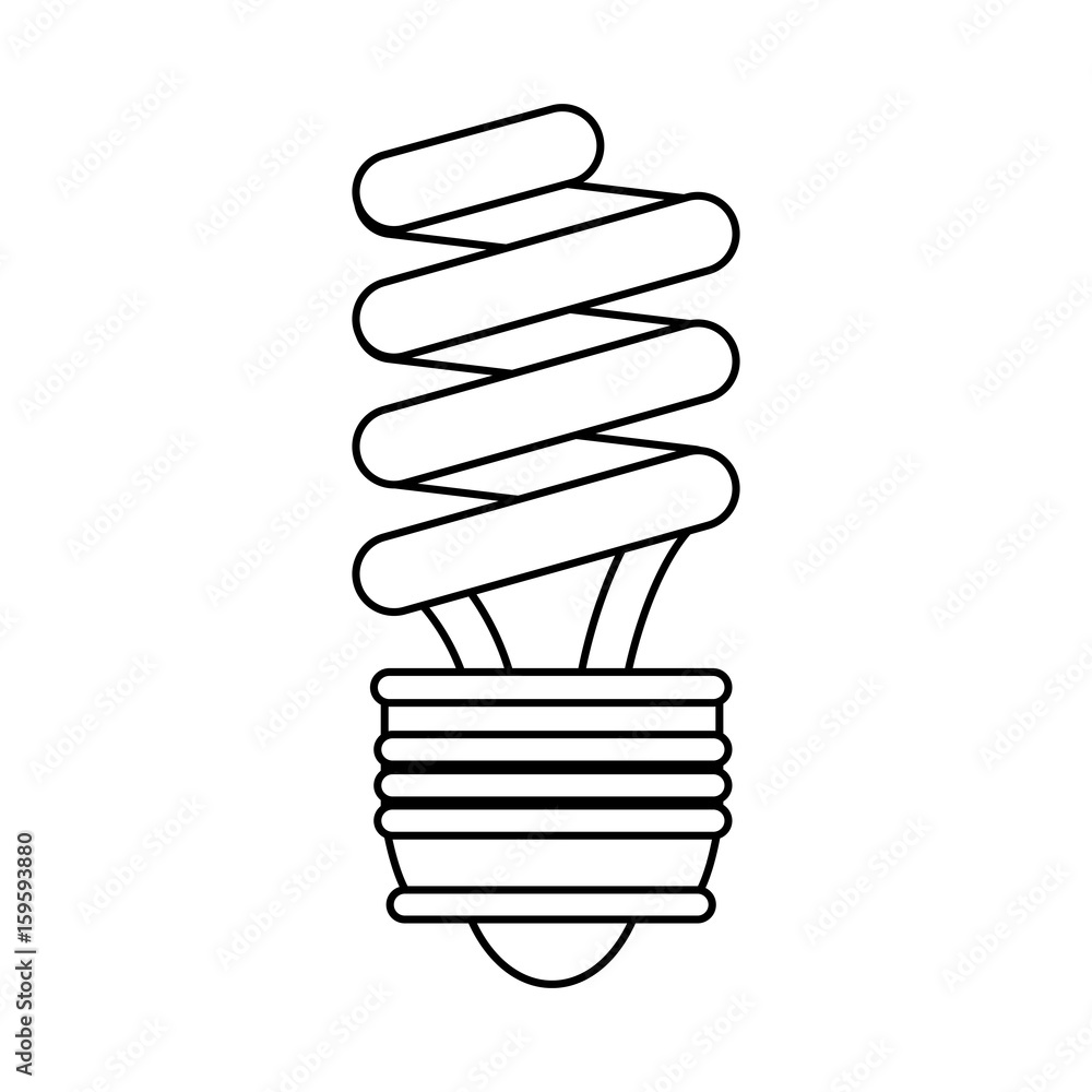 energy saving lightbulb icon image vector illustration design black line energy saving lightbulb icon image vector illustration design black line
