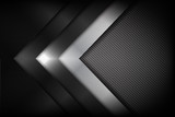 Abstract background dark and black carbon fiber with curve and layered overlap element vector illustration 004