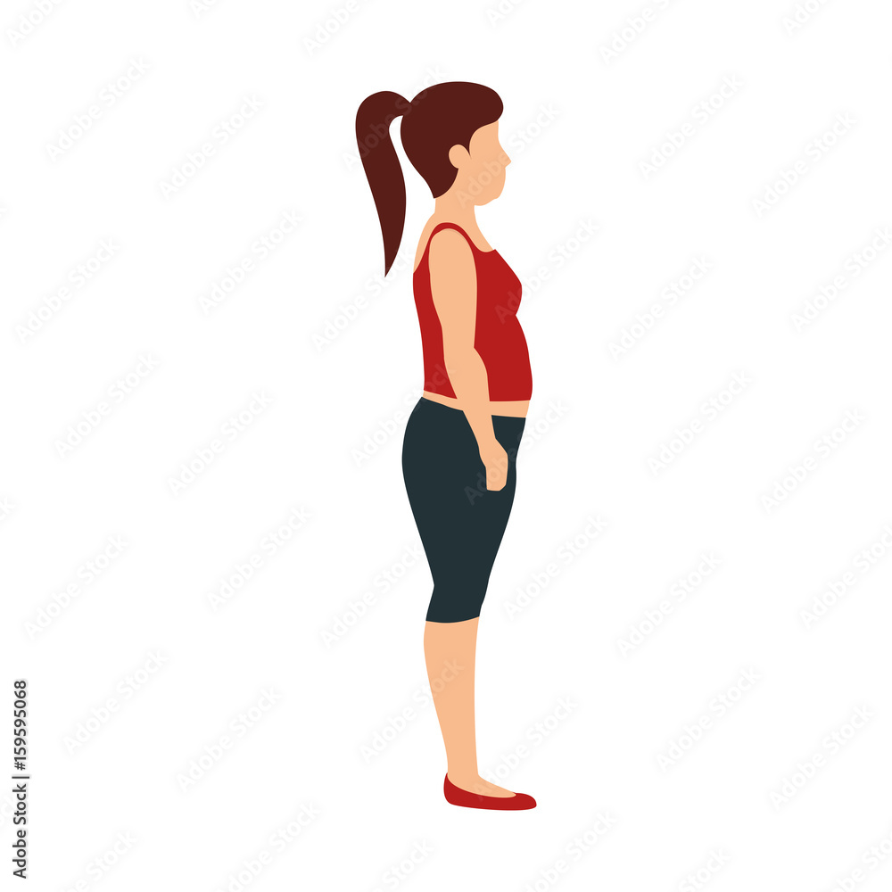 fat woman with sport wear vector illustration design fat woman with sport wear vector illustration design