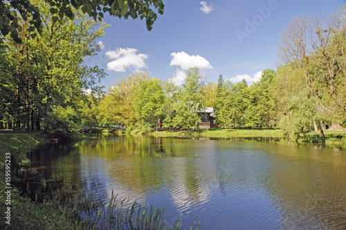 Rest on the shore of a mountain river in summer