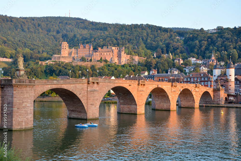 The Heidelberg castle and Carl Theodor bridge