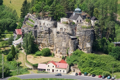 Rock castle and hermitage Sloup, Northern Bohemia, Czech Republic photo