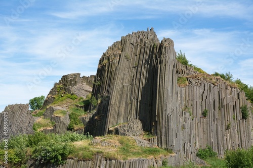 Basalt rock Panska skala near Kamenicky Senov, Czech Republic photo