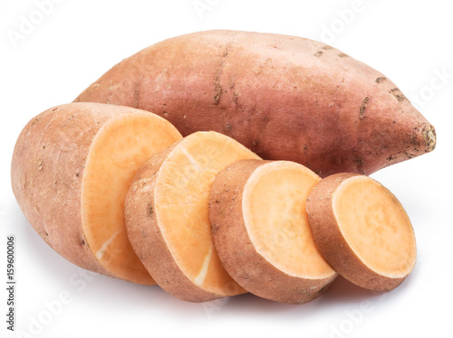 Sweet potato. Isolated on a white background.