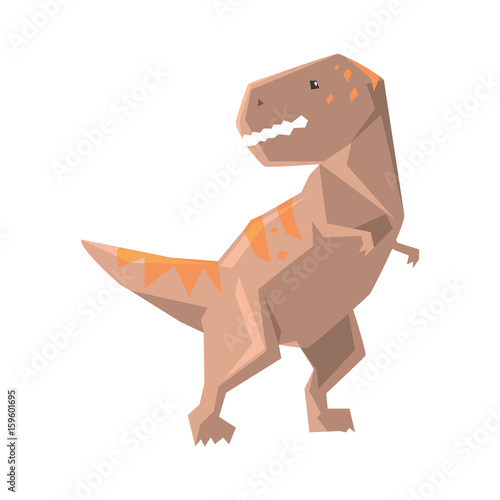 Cartoon allosaurus dinosaur character, Jurassic period animal vector Illustration