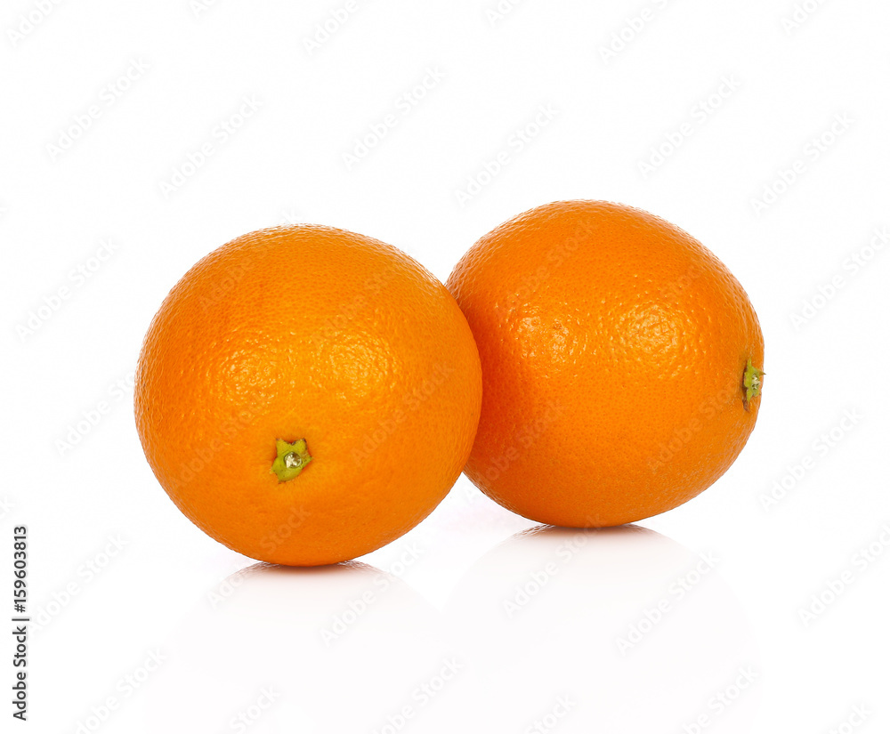 Fresh orange fruit isolated on white background Fresh orange fruit isolated on white background