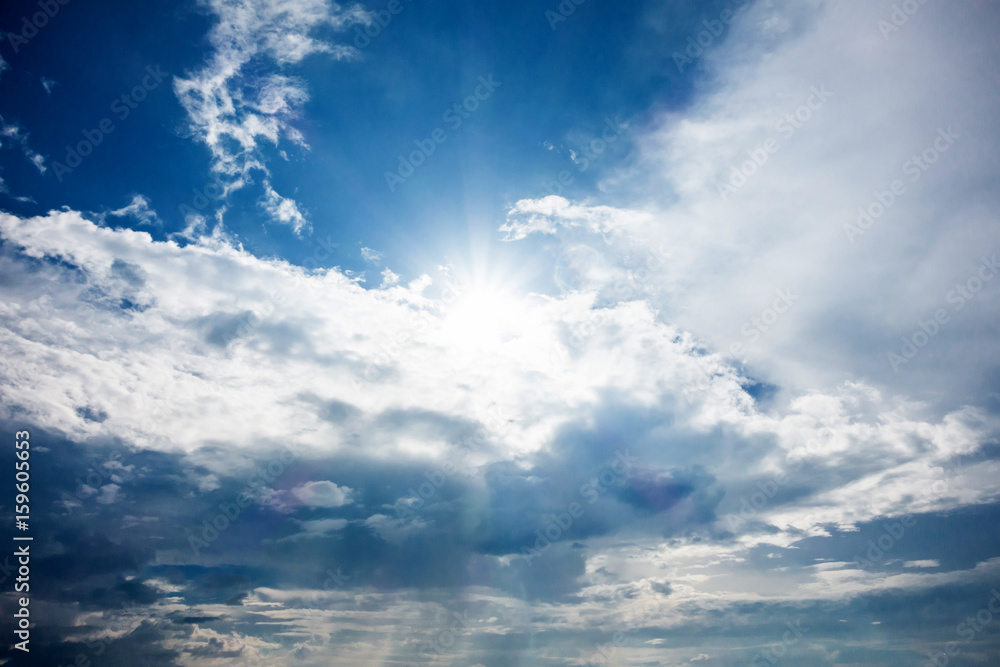 The sky is cloudy and sunny The sky is cloudy and sunny